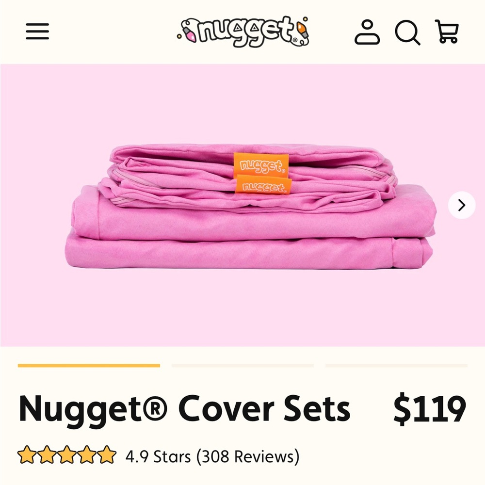 Nugget Pink Cover Set